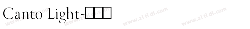 Canto Light字体转换